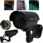 Fake Camera, Dummy Camera with LED Red Flashing Light, Fake Security Camera for Outdoor & Indoor, Black