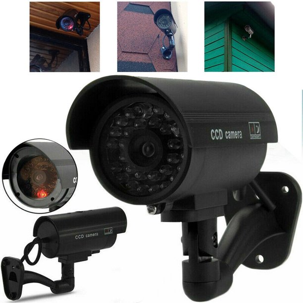 Fake Camera, Dummy Camera with LED Red Flashing Light, Fake Security
