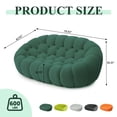 thumbnail image 3 of The Magic Home 80" 2-Seater Bubble Curved Couch, Green, 3 of 10