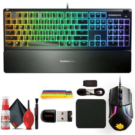 SteelSeries Apex 3 RGB Gaming Keyboard + Rival 600 Gaming Mouse