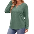 thumbnail image 2 of Fantaslook Lace Plus Size Tops for Women Long Sleeve V Neck Blouses Fall Tunic Shirts L-5XL, 2 of 9