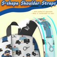 thumbnail image 5 of Police and Officer White Pattern 17" School Backpacks for Teens,Waterproof Oxford Fabric,S-Shape Padded Straps for School,Travel,Hiking,Camping, 5 of 6