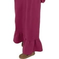 thumbnail image 4 of DYMADE Women Plus Size Thermal Hooded Sweater Pocket Loose Long Length Straight Dress, 4 of 4