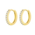 thumbnail image 1 of Pendientes de aro minimalistas de acero inoxidable, aretes de circonita de cristal, pequeños, Huggie, delgados, para cartílago, hélice, Tragus, Piercing, joyería, 2 piezas, 1 of 4