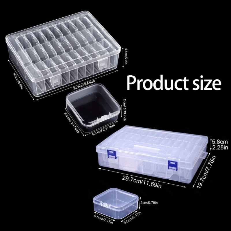 Sturdy Plastic Craft Organizers Boxes for Jewelry Beads Projects Stackable