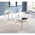 thumbnail image 4 of Mesa de Café Redonda de Madera Casafoyer Bodfish en Blanco y Natural, 4 of 5