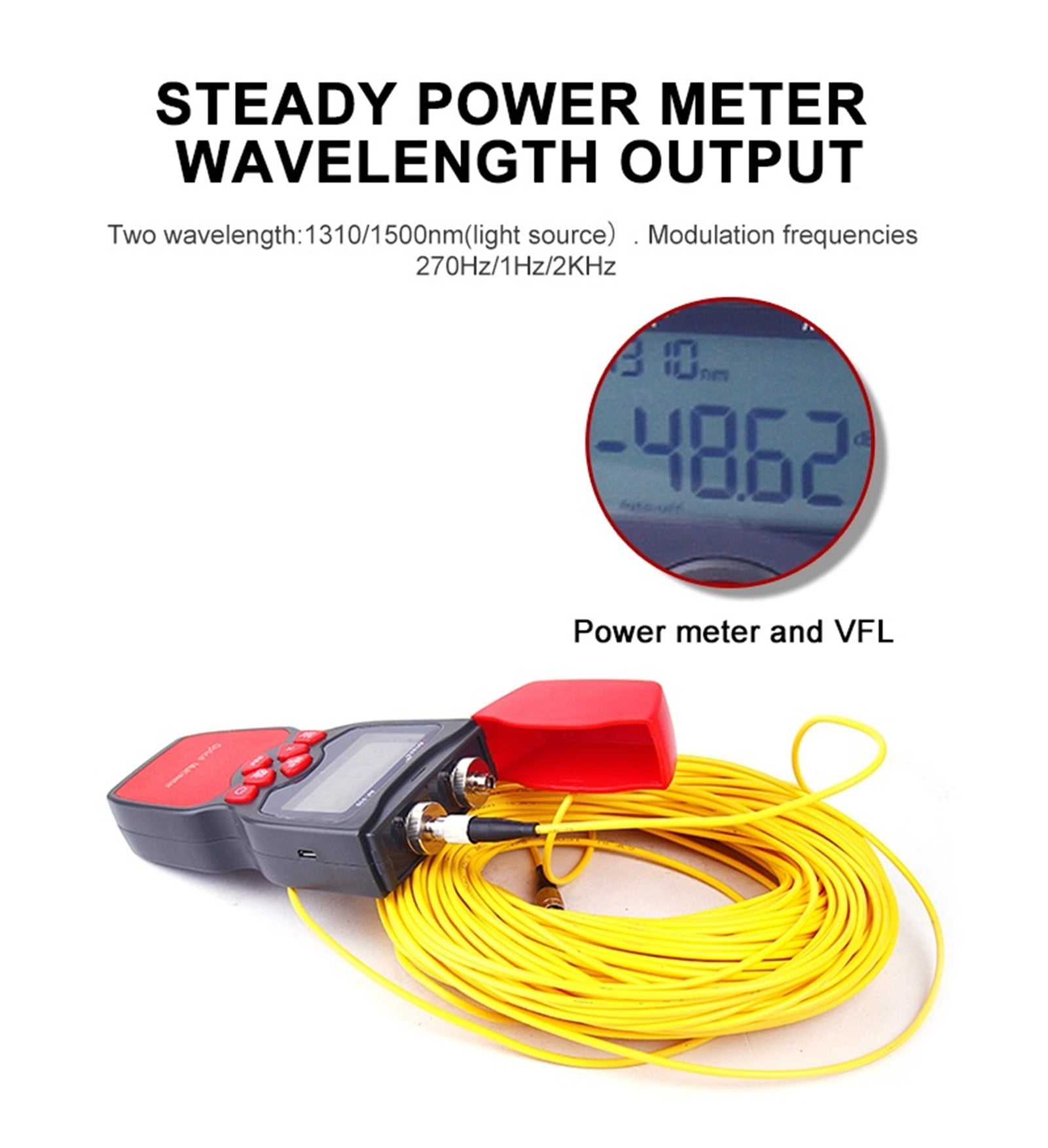 2-IN-1 Power Meter + Light Source Mini Portable Digital Multimeter Fiber Optical Power Meter And Light Source ,Fast Responses