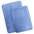 thumbnail image 3 of Set of 2 Small Clara Clark Bath Mat Bathroom Rug - Absorbent Memory Foam Bath Rugs - Non-Slip, Cozy Velvet Feel Microfiber Bathrug, Plush Shower, Toilet- Floor Bathmats Carpet - Hunter Green - 17"x24", 3 of 6
