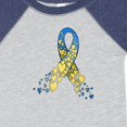 thumbnail image 4 of Inktastic Down Syndrome Awareness Blue and Yellow Hearts Ribbon Boys or Girls Baby Bodysuit, 4 of 5