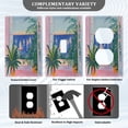 thumbnail image 3 of Yayeee Duplex Wall Plate 1-Gang 4.5"x2.7" Home Receptacle Light Switch Decorative Outlet Cover, Boat Seaside, 3 of 7