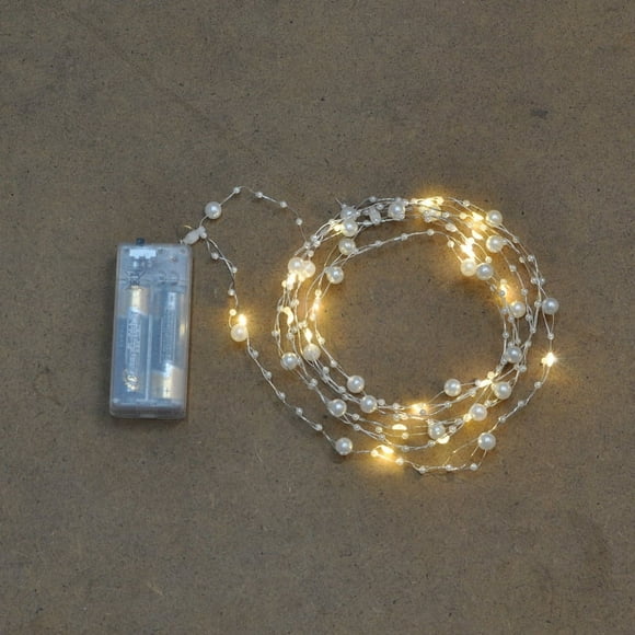 Cadena de perlas artificiales para velas flotantes, cadena de perlas falsas, guirnalda de perlas para fiesta, decoración para jarrones, centro de mesa de boda, decoración para fiesta de Navidad