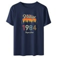 thumbnail image 2 of yievot Funny T Shirts 40th Birthday Gift for Women Vintage 1984 Shirt Letter Print Retro Party Tops Casual Short Sleeve Tee, 2 of 4