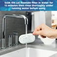 thumbnail image 3 of PET STANDARD Replacement Water Filter & 12 Pack Replacement Pre-Filter Sponges Compatible With PETLIBRO® Stainless Steel Pet Water Fountain Model #PLWF003, 67oz/2L, Cat Water Fountain Pack of 12, 3 of 7