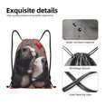 thumbnail image 4 of Xecao Heart Guinea Pig Couple Pattern Sports Drawstring Backpack - String Swim Gym Bag with Wet Proof Pocket for Women&Men-Small, 4 of 6