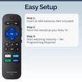 thumbnail image 3 of Replacement Remote Control for Roku Player (RK-H2) - Compatible with Roku Express, Premiere, Box, Player & Roku 1/2/3/4, Easy Setup, Shortcut Keys, 1 Pack (Not for Roku Stick/TVs), 3 of 7
