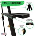 thumbnail image 3 of U.S. Art Supply 64" Black Torrey Wooden A-Frame Tripod Artist Floor Easel, Adjustable Tray Height, Display Holder Stand, 3 of 6