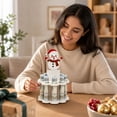 thumbnail image 7 of Fievgin Christmas Money Holder Snowman Wooden Cash Cake Stand Multi-Layer Money Display Rack for Table Decor, 7 of 7