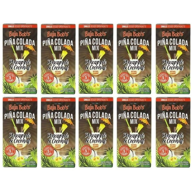 Baja Bob's Sugar-Free Piña Colada Mix Singles Size: 10-Pack (80 Packets