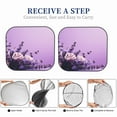 thumbnail image 5 of Kdxio Lavender Roses Arrangement Print 2-Piece Sun Shade Front Windshield - Foldable Car Front Window Sunshades for Most Sedans SUV Truck, 5 of 5