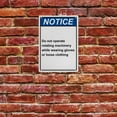 thumbnail image 5 of ANSI Vertical Machine Safety Sign 8"x12" Weatherproof UV Resistant Indoor Outdoor Workplace Caution Warning Sign (Do not operate rotating machinery with gloves/loose clothing), 5 of 7