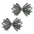 thumbnail image 1 of Uxcell 2-Pack Clips de Zapato Decorativos de Malla con Lazo, Hebilla de Cristal Removible de Aleación de Zinc [Negro], 1 of 7