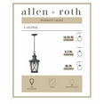 thumbnail image 4 of allen + roth Castine Bronze Craftsman Seeded Glass Lantern Led Medium Outdoor Hanging Pendant Light, 4 of 9
