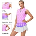 thumbnail image 3 of AOBUTE Women's Sleeveless Golf Shirts Moisture Wicking 1/4 Zip Polo Tennis Shirt, 3 of 7