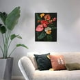thumbnail image 3 of CozyNet Dynamic Floral Composition With Tropical Anthurium, Monstera, And Hibiscus Wall Art Prints With Frame Canvas Perfect for Living Room & Bedroom, Ready to Hang, Wall Decor 12"x16"in, 3 of 4