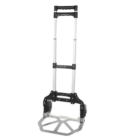 Karmas Product Heavy Duty Aluminum Hand Truck Foldable Dolly Luggage Carts with Wheel,170 lbs, Black