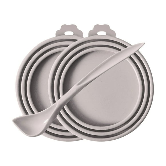 Kitchen Utensil Set Sealed Silicone Can Lid Sealed Silicone Can Lid Pet Supplies Cat And Dog Food, Gray