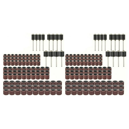 

Drum Sander Set Including 180Pcs Sanding Band Sleeves 24Pcs Drum Mandrels for Drll Tool (204Pack)