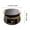 Drum Oven + Round Dish, variant on Ceramic Tea Warmer, Candle-Heated Tea Roaster, Tea Roasting Oven Set, Zen Tea Ceremony Table Top Accessories for Home Office, Retro Country Style Furniture Decoration