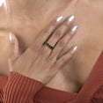 thumbnail image 3 of Gemistry 1 Ct Round Black Onyx Five Stone Band Ring in Sterling Silver, 3 of 3