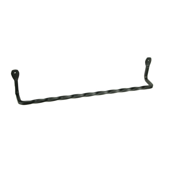 Hand Forged Wrought Iron Wall Mounted Towel Holder Primitive Decor 17 inch