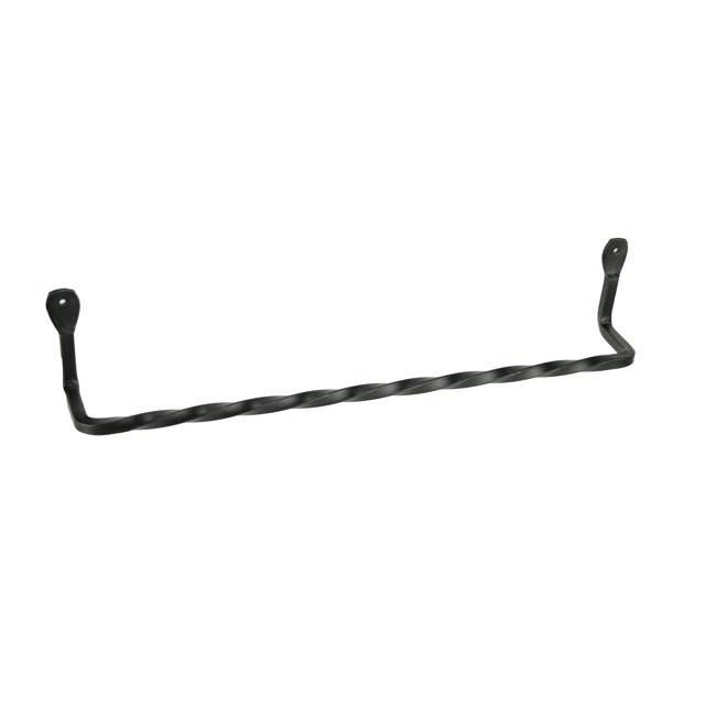 Hand Forged Wrought Iron Wall Mounted Towel Holder Primitive Decor 17 inch