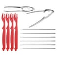 thumbnail image 2 of MasteelfCA 12Pcs Crab Leg Pliers Set Lobster Shell Forks Opener Seafood Pick Tools, 2 of 8
