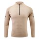 thumbnail image 2 of pstuiky camisas de manga larga para hombre, Camiseta deportiva ligera y transpirable de color sólido con cremallera y cuello alto de manga larga para hombre top de hombre m, 2 of 3