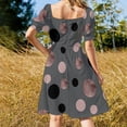 thumbnail image 3 of Elegant rose gold black and pink dots Sleeveless Dress Cocktail of dresses Casual dresses summer dress for women 2024 Clothing, 3 of 6
