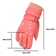thumbnail image 3 of Kids Winter Warm Gloves Waterproof 3-6Years Toddler Girls Boys Snow Gloves Kids Ski Winter Gloves Rose Embroidery Windproof Children Warm Gloves on Clearance, 3 of 5
