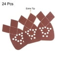 thumbnail image 3 of Unique Bargains 24 Packs 1200 Grits 12 Holes Hook & Loop Sandpapers Triangular Sanding Pads Sheets with Extra Tips, 3 of 6