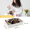 thumbnail image 5 of Paw Print Premium PU Leather Jewelry Box Organizer with Removable Compartment and Portable Bracelet Holder, 5 of 6