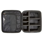 Walmart Train Case Cosmetics Organizer with Adjustable Dividers for Travel with Makeup & Toiletries, Black, Size 10.00 x 4.75 x 8.75