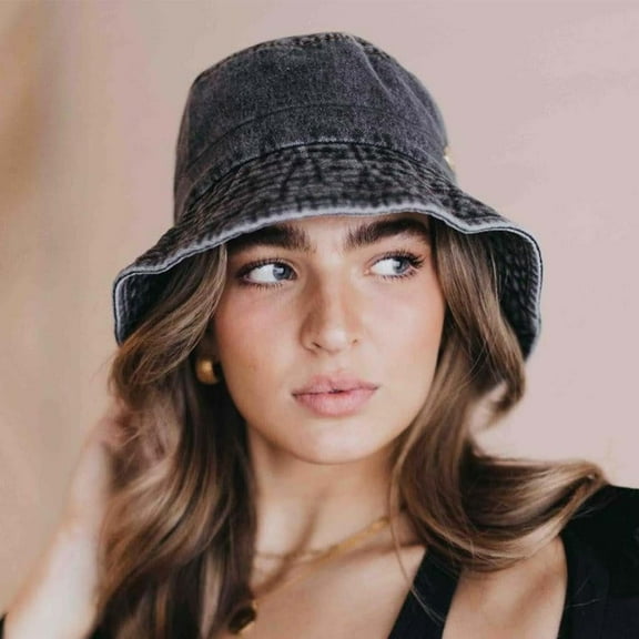 Stylish Denim Bucket Hat for Adults Unisex Summer Sun Hat Suitable for Large Head Sizes
