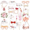 thumbnail image 3 of 23Pcs Bride Selfie Props Rose Gold Wedding Bridal Shower Party Game Accessories, 3 of 8