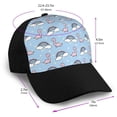 thumbnail image 2 of Naloa Rainbow Dinosaur Adult adjustable Print Baseball Hat, Patchwork curved brim baseball capfor Men and Women, One Size, 2 of 5