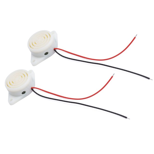 Premium Motor 80dB High Sensitivity Buzzer Alarm Kit, ABS Material SFM-27II Set with Connecting Wires for Alarm