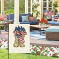 Freedom Soldier Boots 4th Of July Patriotic Garden Flag 12 X 18