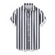 thumbnail image 3 of Mens Manga Corta Botón Abajo Camisas de Impresión Cuello Turndown Botón de Manga Corta Camisa 95% Poliéster 5% Spandex, Blusa Casual, 3 of 5