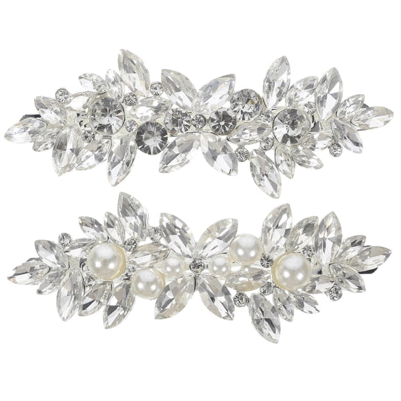 ELAYARD 2pcs Rhinestone Hair Clip Wedding Decorative Barrettes for Formal Events Women