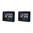 thumbnail image 4 of Bewildely LCD Digital Nap Timer Snooze Alarm Temperature Display  Clock Watch Negro 2piezas, 4 of 6